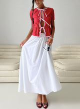 Valerio Maxi Skirt White