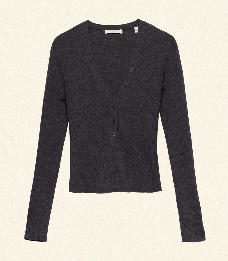 ALBANIE TOP -- CHARCOAL GREY