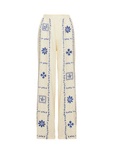 Grazia Pants Cream / Blue